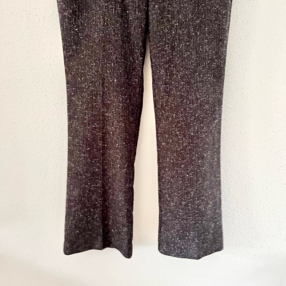 NY&Co Tweed Mid-Rise Straight Leg Trouser Pants Women's 6 Petite Brown-Grey 6P - Picture 5 of 8